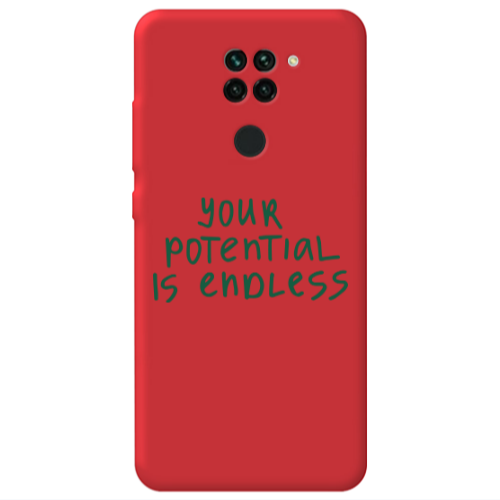 Xiaomi Redmi Note 9 Your potential is endless Red Colored Silicone TPU Θήκη