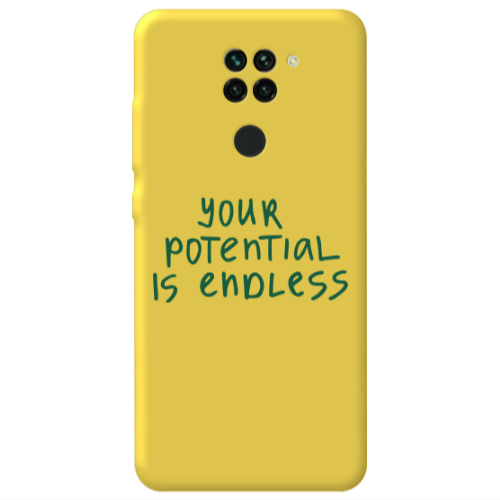 Xiaomi Redmi Note 9 Your potential is endless Yellow Colored Silicone TPU Θήκη
