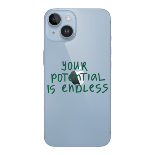 Apple iPhone 14  Your potential is endless Transparent Silicone TPU Θήκη