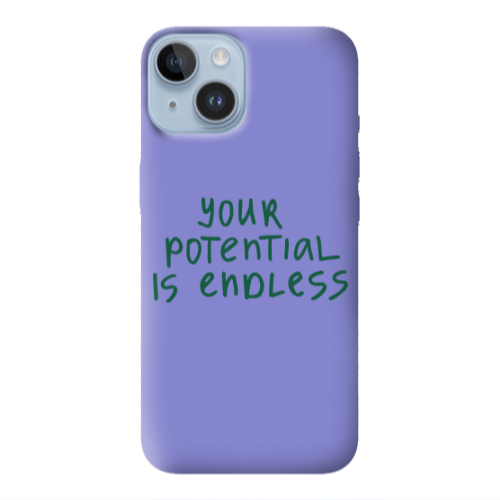 Apple iPhone 14 Plus Your potential is endless Purple Colored Silicone TPU Θήκη