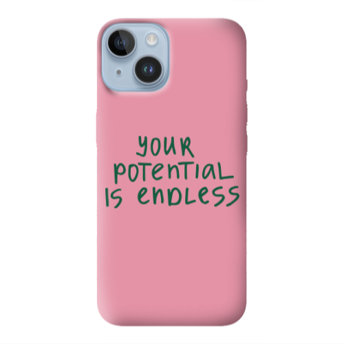 Apple iPhone 14 Plus Your potential is endless Pink Colored Silicone TPU Θήκη