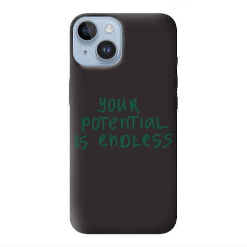 Apple iPhone 14 Plus Your potential is endless Black Colored Silicone TPU Θήκη