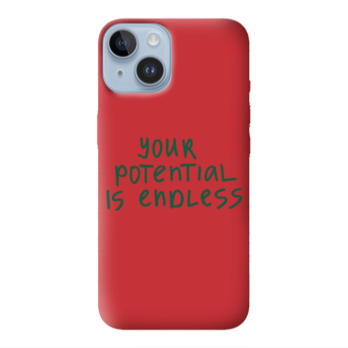 Apple iPhone 14 Plus Your potential is endless Red Colored Silicone TPU Θήκη