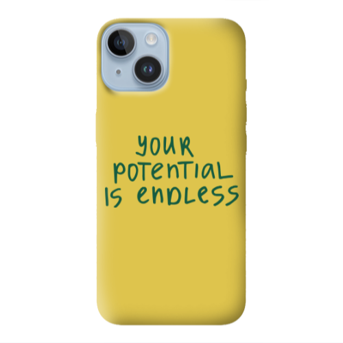 Apple iPhone 14 Plus Your potential is endless Yellow Colored Silicone TPU Θήκη