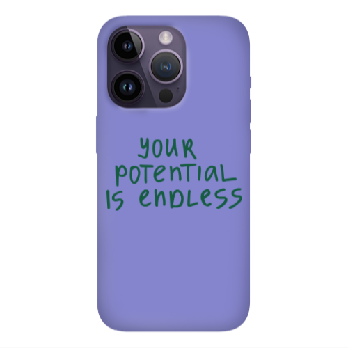 Apple iPhone 14 Pro  Your potential is endless Purple Colored Silicone TPU Θήκη