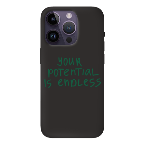 Apple iPhone 14 Pro  Your potential is endless Black Colored Silicone TPU Θήκη