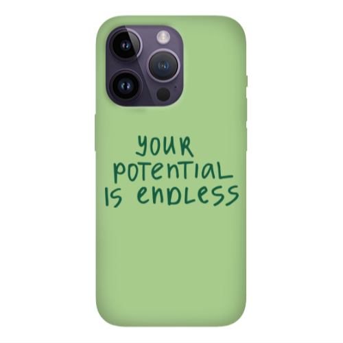 Apple iPhone 14 Pro Max Your potential is endless Light Green Colored Silicone TPU Θήκη
