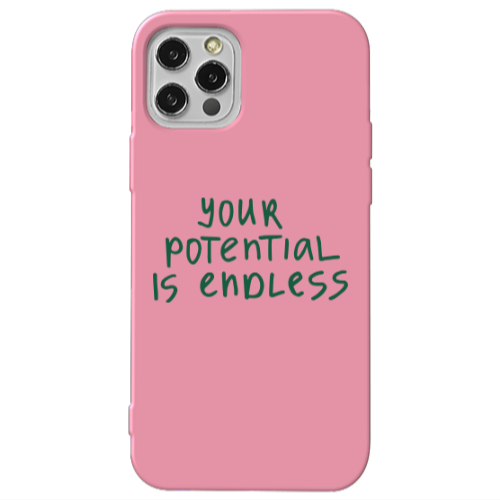 Apple iPhone 13 Pro Your potential is endless Pink Colored Silicone TPU Θήκη