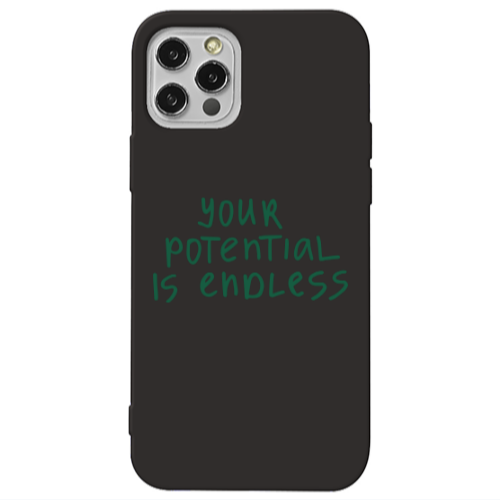 Apple iPhone 13 Pro Your potential is endless Black Colored Silicone TPU Θήκη