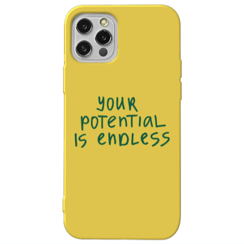 Apple iPhone 13 Pro Your potential is endless Yellow Colored Silicone TPU Θήκη