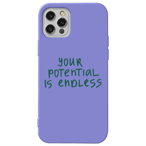 Apple iPhone 12 Pro Your potential is endless Purple Colored Silicone TPU Θήκη