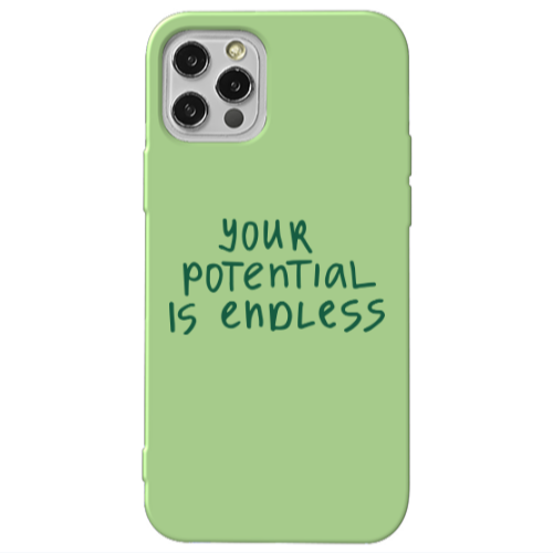 Apple iPhone 12 Pro Your potential is endless Light Green Colored Silicone TPU Θήκη
