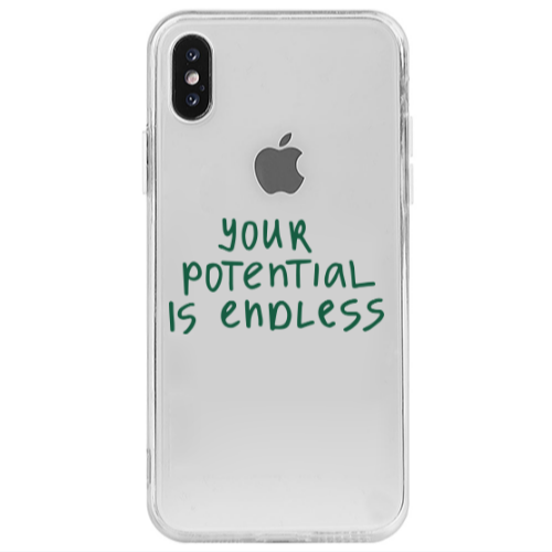 Apple iPhone Xs Max Your potential is endless Transparent Silicone TPU Θήκη