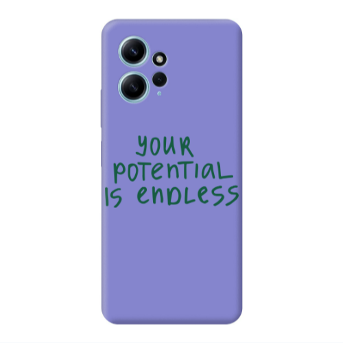 Xiaomi Redmi Note 12 4G Your potential is endless Purple Colored Silicone TPU Θήκη