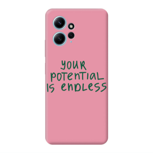 Xiaomi Redmi Note 12 4G Your potential is endless Pink Colored Silicone TPU Θήκη