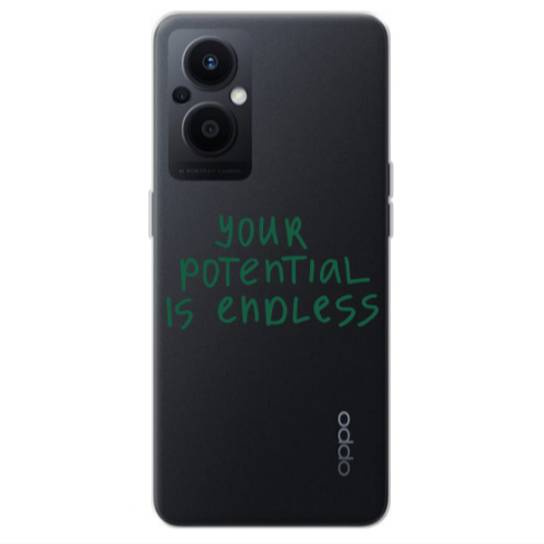 Oppo Reno 7 Lite Your potential is endless Transparent Silicone TPU Θήκη