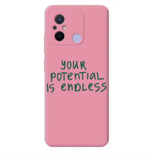 Xiaomi Redmi 12C Your potential is endless Pink Colored Silicone TPU Θήκη