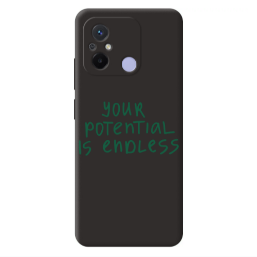 Xiaomi Redmi 12C Your potential is endless Black Colored Silicone TPU Θήκη