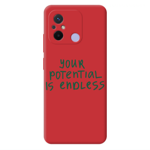 Xiaomi Redmi 12C Your potential is endless Red Colored Silicone TPU Θήκη