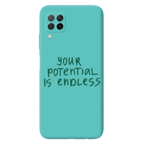 Huawei P40 Lite Your potential is endless Turquoise Colored Silicone TPU Θήκη