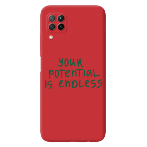 Huawei P40 Lite Your potential is endless Red Colored Silicone TPU Θήκη