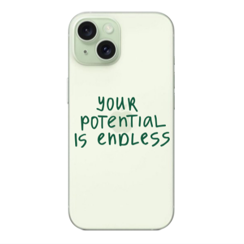 Apple iPhone 15 Plus Your potential is endless Transparent Silicone TPU Θήκη