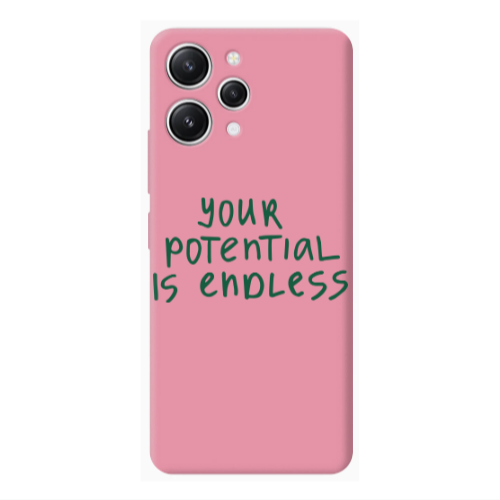 Xiaomi Redmi 12 Your potential is endless Pink Colored Silicone TPU Θήκη