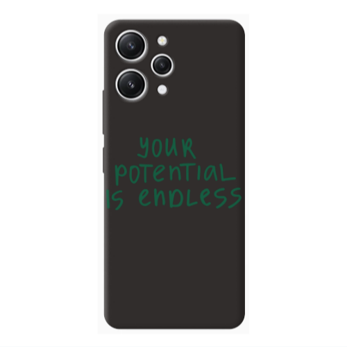 Xiaomi Redmi 12 Your potential is endless Black Colored Silicone TPU Θήκη
