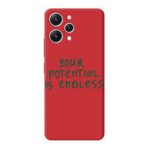 Xiaomi Redmi 12 Your potential is endless Red Colored Silicone TPU Θήκη