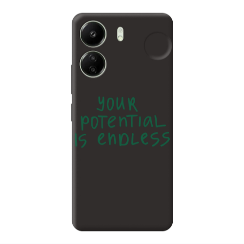Xiaomi Redmi 13C Your potential is endless Black Colored Silicone TPU Θήκη