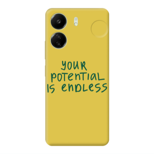 Xiaomi Redmi 13C Your potential is endless Yellow Colored Silicone TPU Θήκη