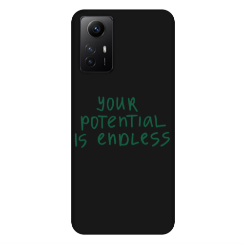 Xiaomi Redmi Note 12s Your potential is endless Black Colored Silicone TPU Θήκη