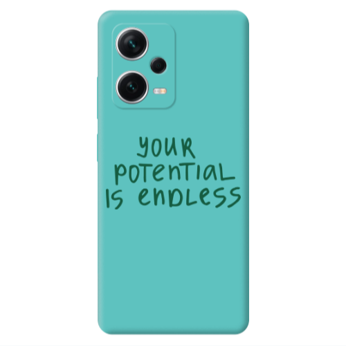 Xiaomi Poco X5 Your potential is endless Turquoise Colored Silicone TPU Θήκη