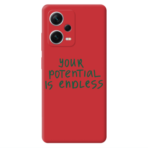 Xiaomi Poco X5 Your potential is endless Red Colored Silicone TPU Θήκη