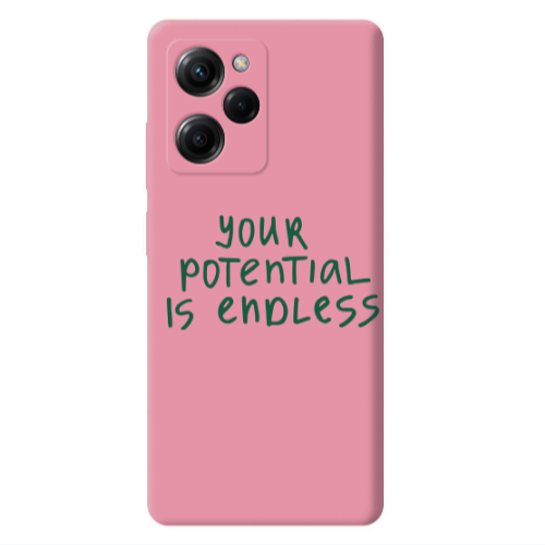 Xiaomi Poco X5 Pro Your potential is endless Pink Colored Silicone TPU Θήκη