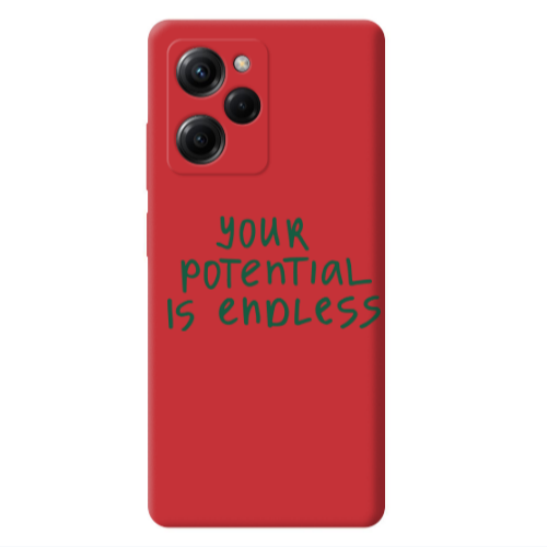 Xiaomi Poco X5 Pro Your potential is endless Red Colored Silicone TPU Θήκη