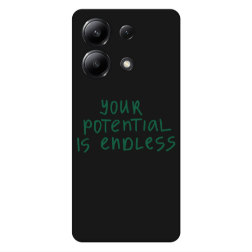 Xiaomi Redmi Note 13 4G Your potential is endless Black Colored Silicone TPU Θήκη