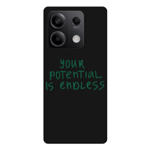 Xiaomi Redmi Note 13Pro 5G Your potential is endless Black Colored Silicone TPU Θήκη