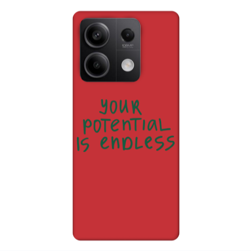 Xiaomi Redmi Note 13Pro 5G Your potential is endless Red Colored Silicone TPU Θήκη