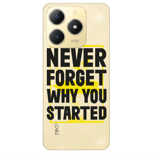 Realme C61 Never Forget Transparent Silicone TPU Θήκη