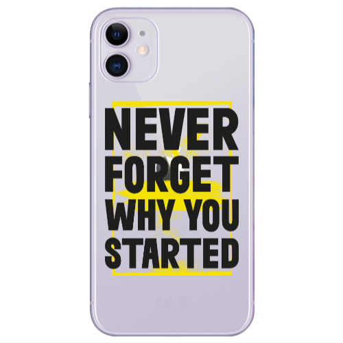Apple iPhone 11  Never Forget Transparent Silicone TPU Θήκη
