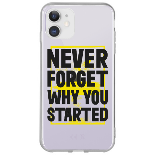 Apple iPhone 12 Never Forget Transparent Silicone TPU Θήκη