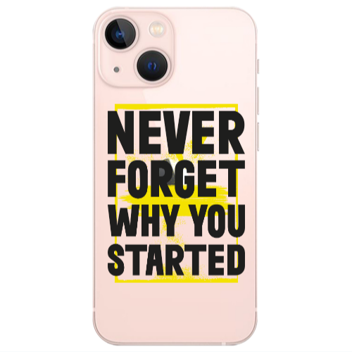 Apple iPhone 13 Never Forget Transparent Silicone TPU Θήκη