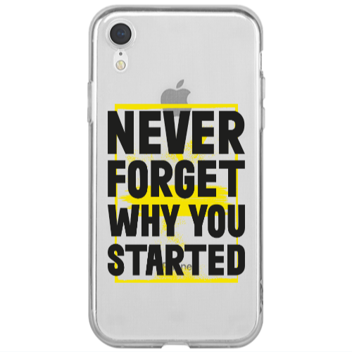 Apple iPhone Xr Never Forget Transparent Silicone TPU Θήκη