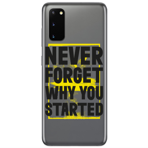 Samsung S20 Never Forget Transparent Silicone TPU Θήκη