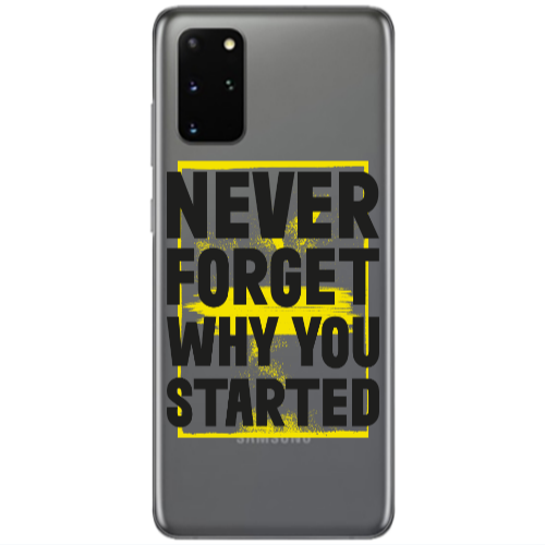 Samsung S20 Plus Never Forget Transparent Silicone TPU Θήκη