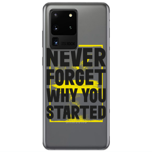 Samsung S20 Ultra Never Forget Transparent Silicone TPU Θήκη
