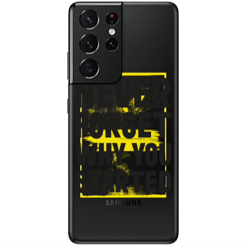 Samsung S21 Ultra Never Forget Transparent Silicone TPU Θήκη