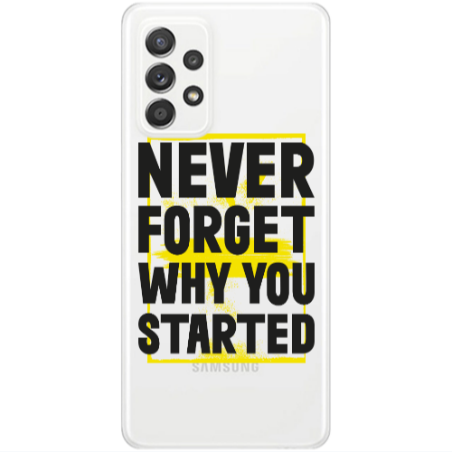 Samsung A53 Never Forget Transparent Silicone TPU Θήκη