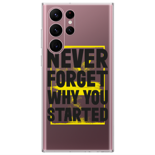 Samsung S22 Ultra Never Forget Transparent Silicone TPU Θήκη